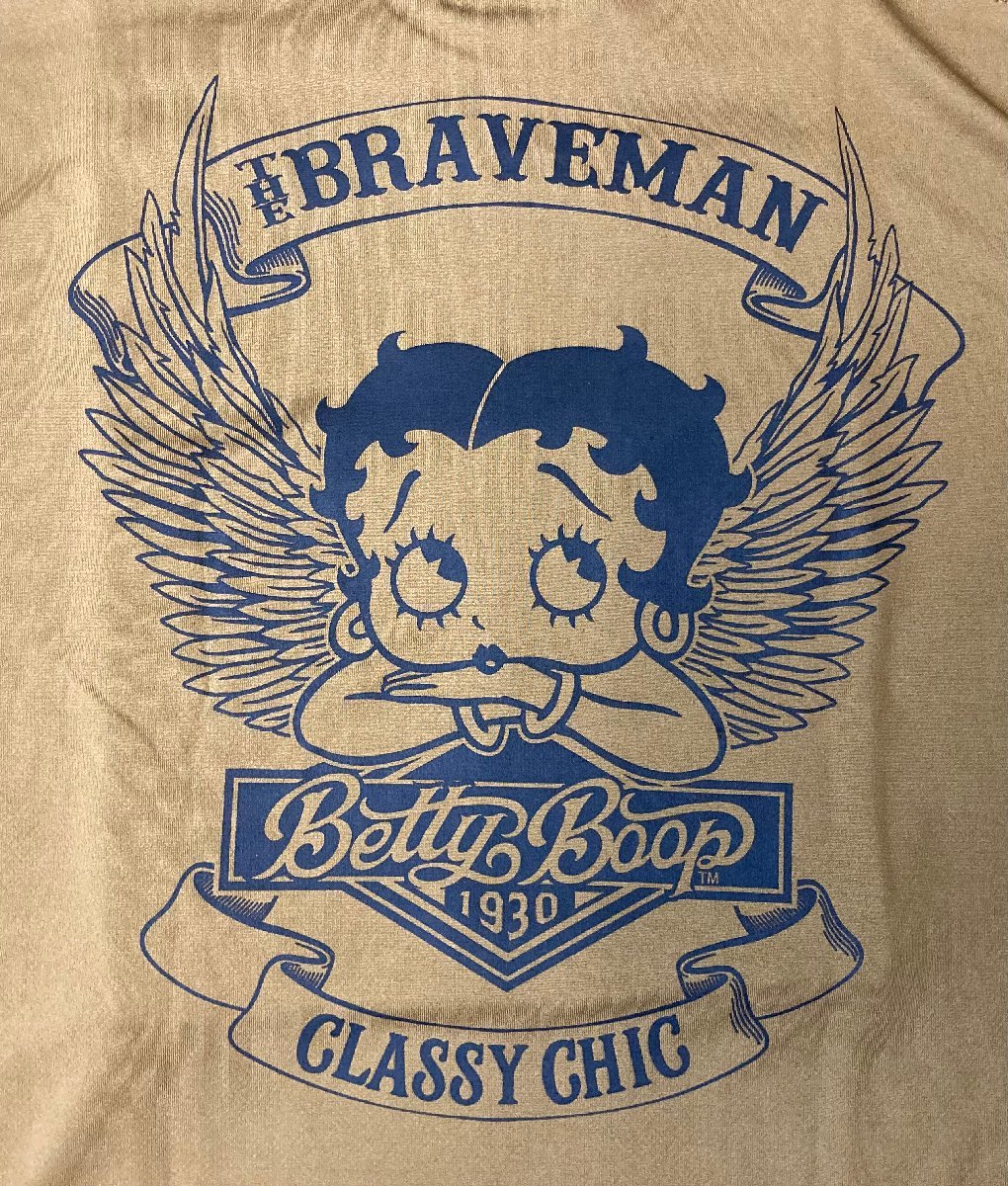 【SALE価格！】THE BRAVEMAN×BETTY BOOP　ブレイブマン　ベティーブープ　ドライ半袖シャツ　BBB-2370－コヨーテ－サイズL_画像5