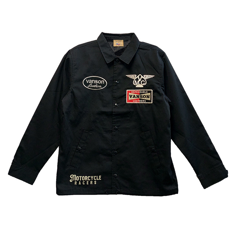 【VANSON / バンソン】MOTORCYCLE CUSTOM COACH JACKET （883V339）カラー：ブラック　サイズ：L_画像2