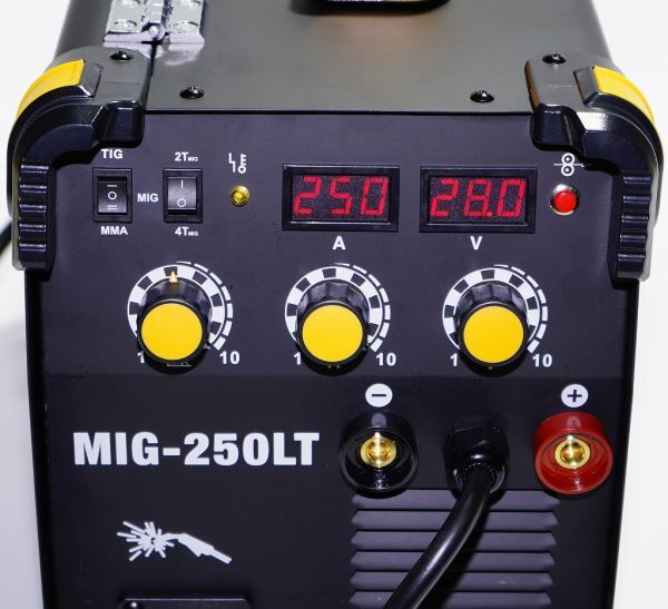 ハイスペック！複合マルチ インバーター式半自動溶接機 MIG-250LT！MIG MAG TIG MMA 単相100V/200V共用 鉄 ステン アルミ MIG250LT MIG250_画像7