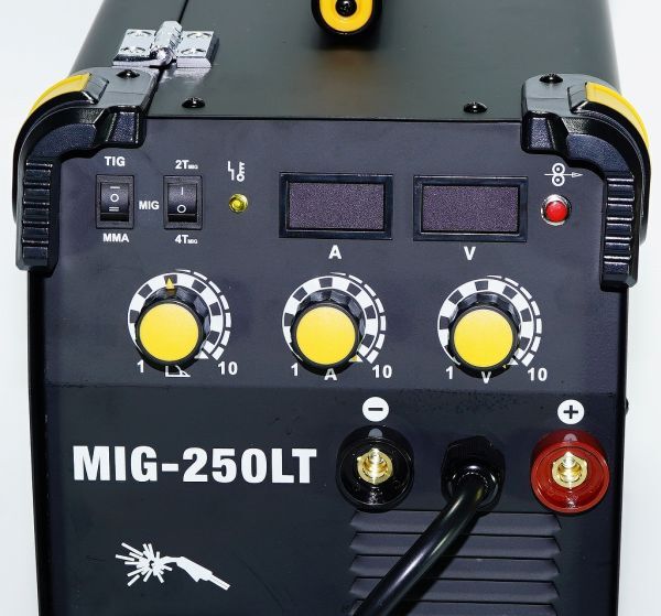 ハイスペック！複合マルチ インバーター式半自動溶接機 MIG-250LT！MIG MAG TIG MMA 単相100V/200V共用 鉄 ステン アルミ MIG250LT MIG250_画像6