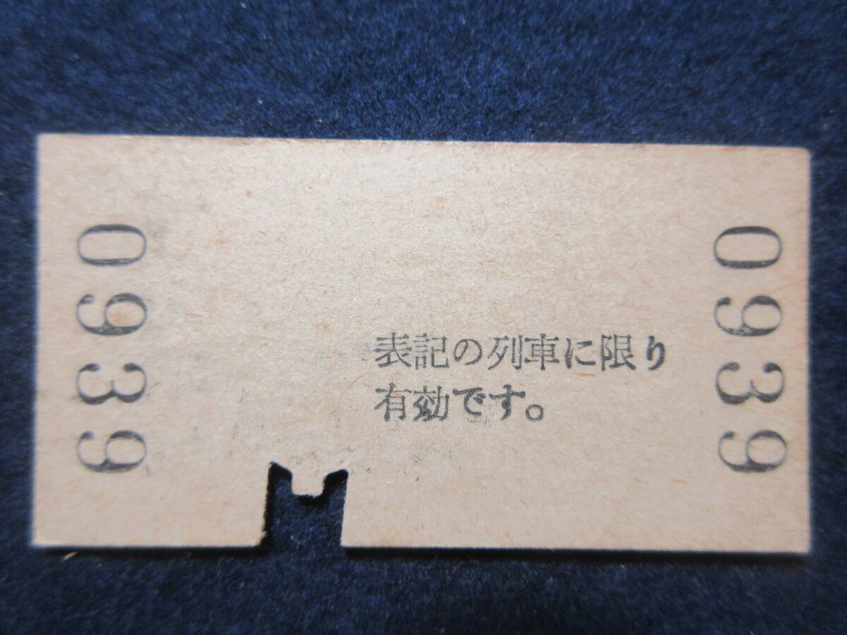 77）鉄道硬券切符・準急行券『伊豆号駅　東京駅から１５０㎞まで　28.12.22』　検電車汽車_画像3