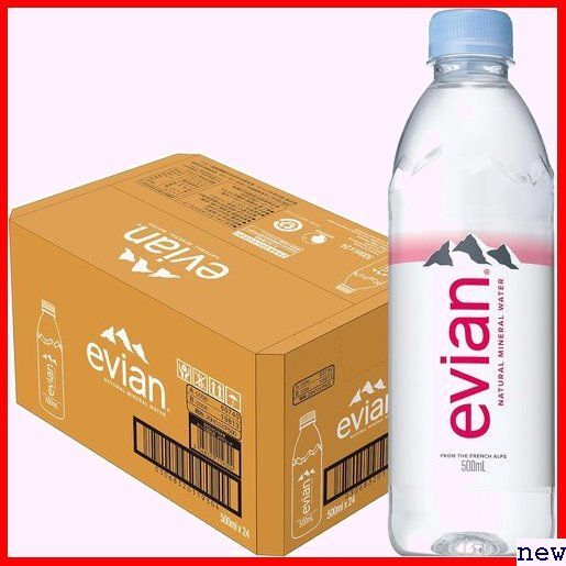 Evian 輸入品 500ml×24本 ペットボトル ミネラルウォーター 硬水 evian 伊藤園 エビアン 23の画像1