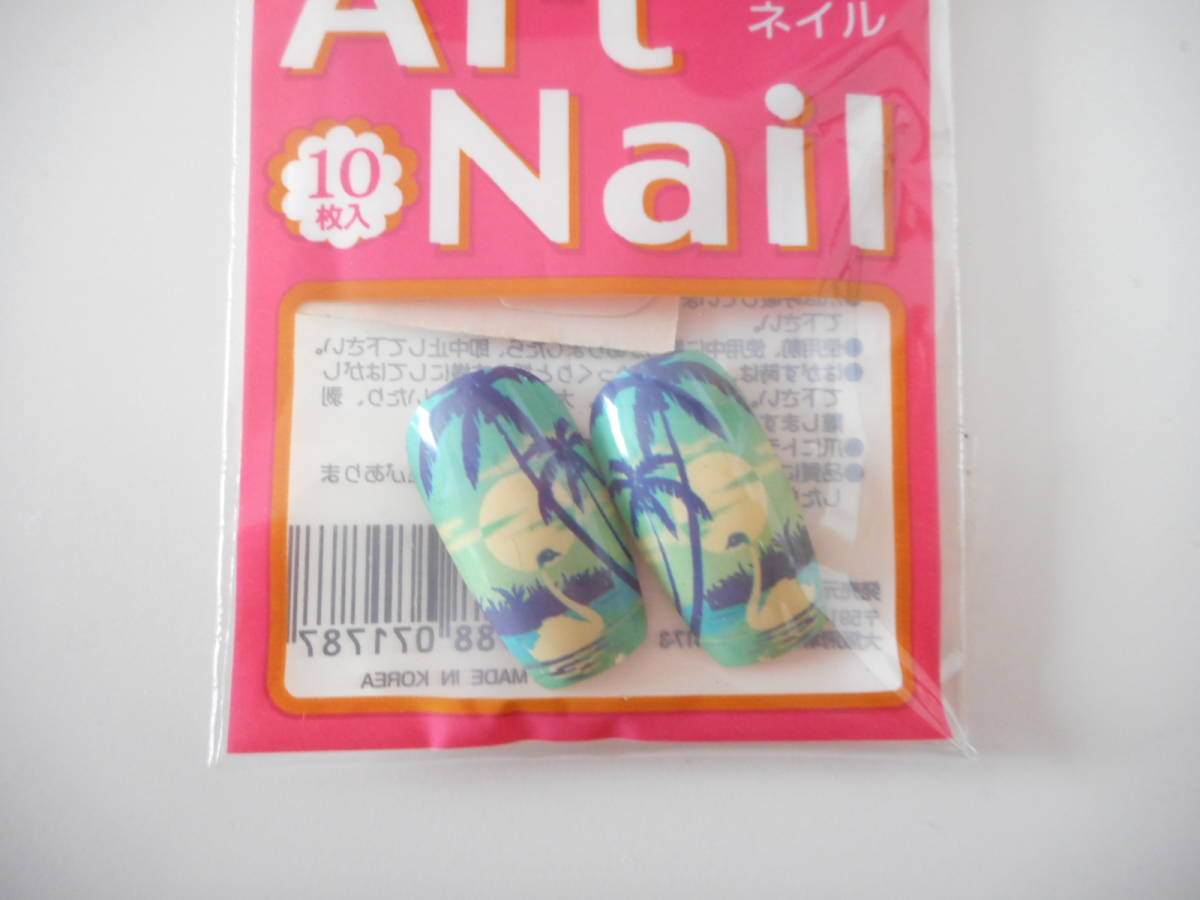 * new goods * nails * nail art Nankoku pattern *... tree artificial nails * attaching nail a