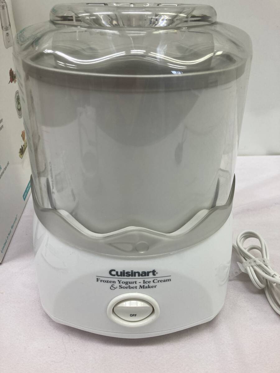 ★◆【USED】 Cuisinart CIM-22WPCフローズンヨーグルト アイスクリーム＆ソルベメーカー クイジナート 100サイズ_画像2