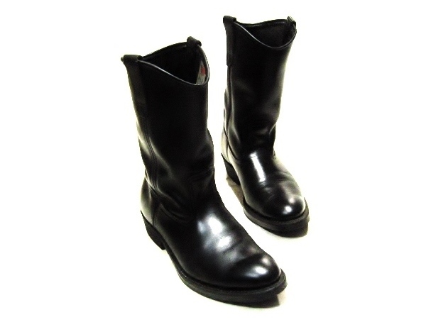 米国製 REDWINGS 8155 ペコス ブーツ 9E 27㎝位 Pecos Boots 黒 革 レッドウィング_画像1