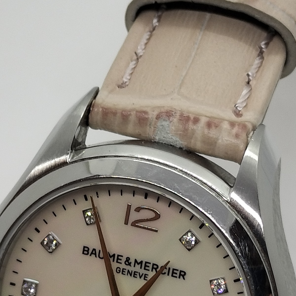 BAUME & MERCIER Baum &merusheM0A10176 Cliff ton 10P diamond shell face box guarantee attaching lady's wristwatch 