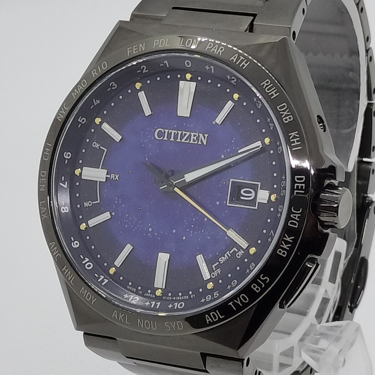 【極美品】CITIZENシチズンATTESAアテッサCB0219-50Lコズミックブルーコレクション世界限定2200本箱付メンズ腕時計_画像4