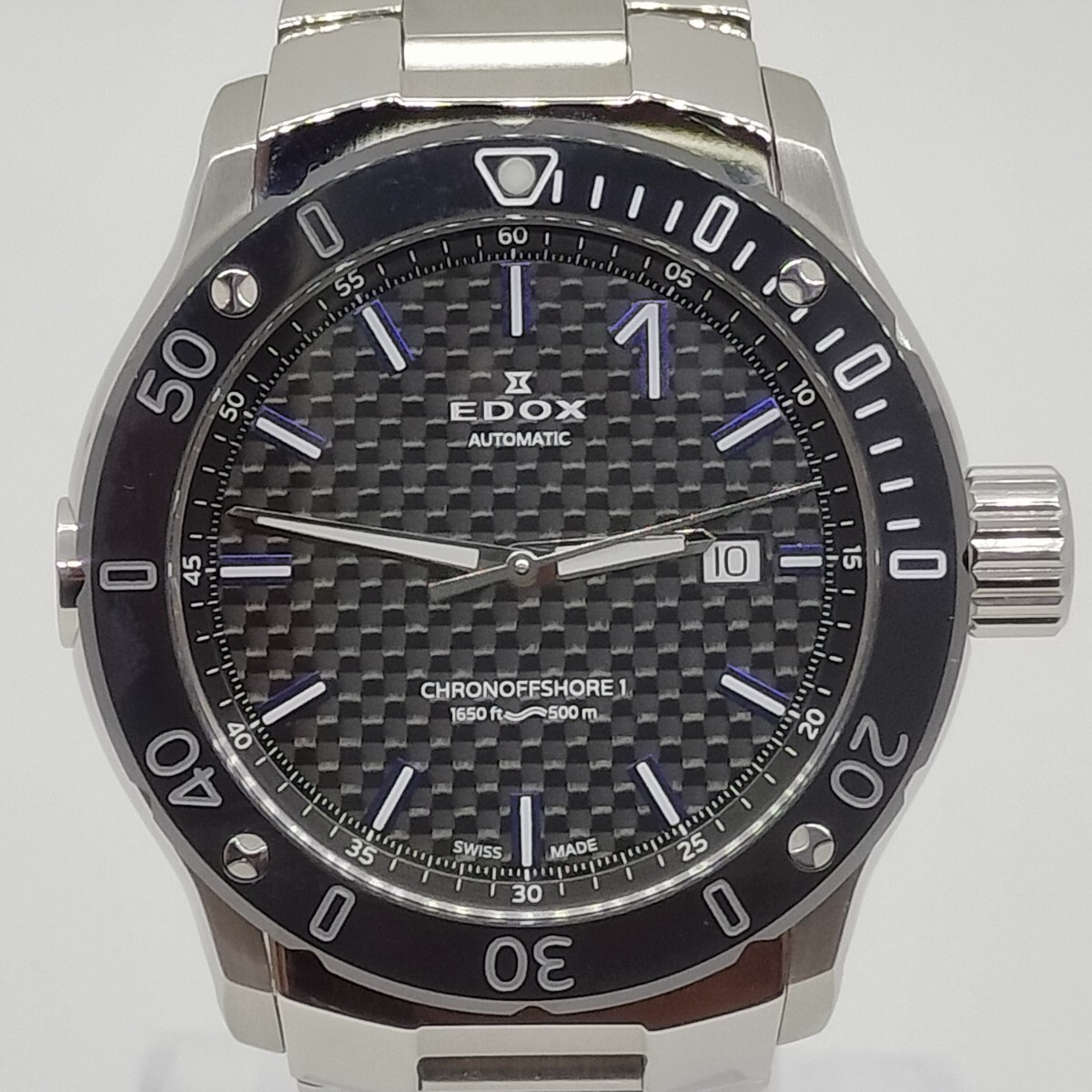 [ хорошая вещь ]EDOX Ed ks80099-33M-NIN3 Chrono offshore 1 коробка гарантия изменение ремень имеется мужские наручные часы 