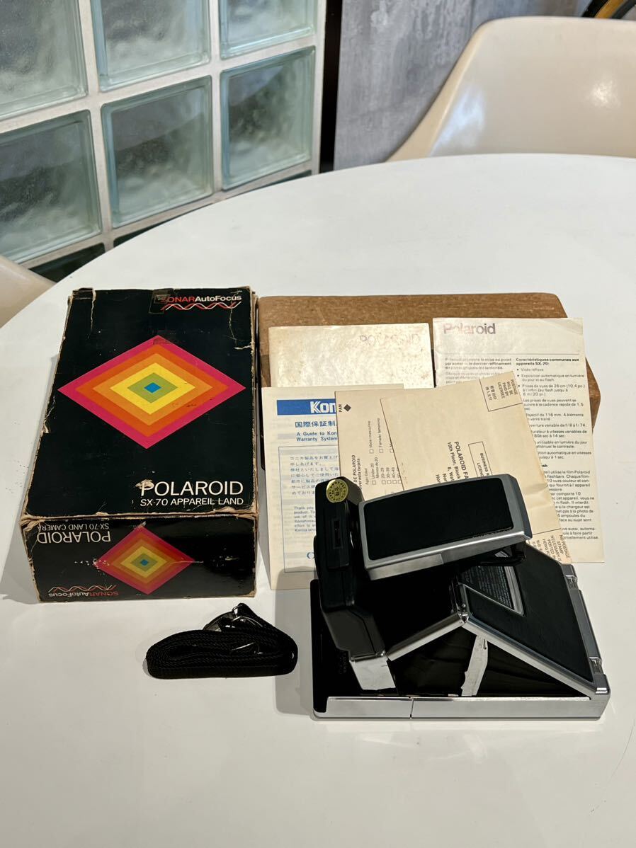美品 Polaroid LAND CAMERA SX-70 ポラロイド 希少 付属品 取扱説明書_画像1