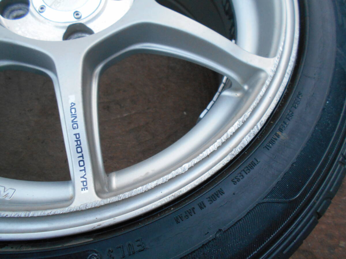 ENKEI Racing RS+M 16x7.0J+43 4H PCD100 195/55R16 GOOD YEAR EAGLE LS EXE アルミホイールセット　4本セット_画像6