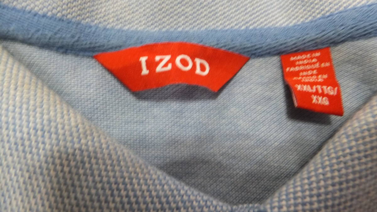 1円 スタート 海外 輸入 USA ビンテージ 古着 大きいサイズ IZOD アイゾッド ポロシャツ アメリカン サイズ XXLの画像5