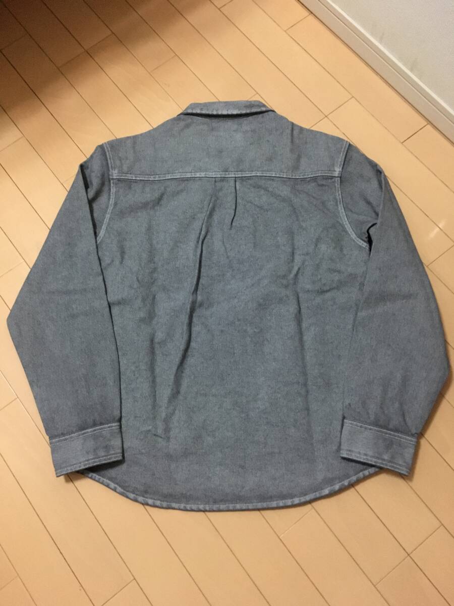 CARHARTT WIP 23AW Garen Shirt Jacket Wax Blacksmith Stone Washed S カーハート シャツジャケット 長袖シャツ グレー ブラック I032369の画像2