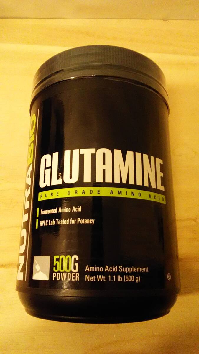  新品未開封・未使用 NutraBio グルタミンパウダー 500g×3個セット サプリメント 味なし Glutamineの画像2