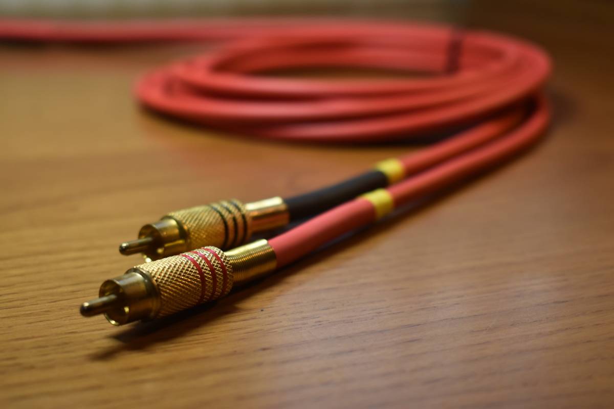 #MOGAMI ( Moga mi) 2534* red [ less handle da*4 core RCA cable (2.0m× 2 ps 1 set )] easy person direction stamp another 