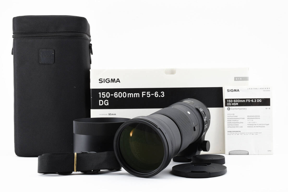 ★完全動作品★ SIGMA シグマ 150-600mm F5-6.3 DG OS HSM Contemporary canon 付属品多数_画像1