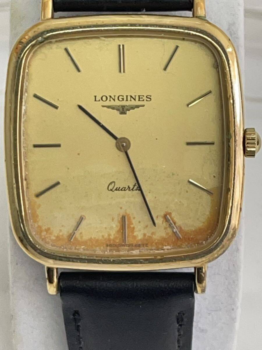 LONGINES ロンジン ゴールド文字盤 メンズ クオーツ 腕時計 稼働品 Ref,6278の画像2