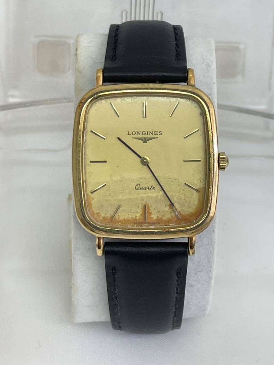 LONGINES ロンジン ゴールド文字盤 メンズ クオーツ 腕時計 稼働品 Ref,6278の画像1