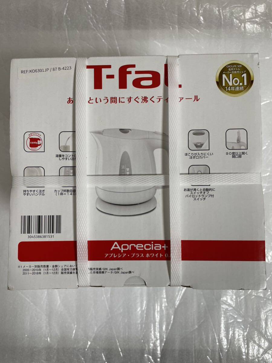 新品・未開封品★ ティファール KO6301JP アプレシア・プラス 0.8L 電気ケトル ホワイト T-fal Aprecia＋_画像2