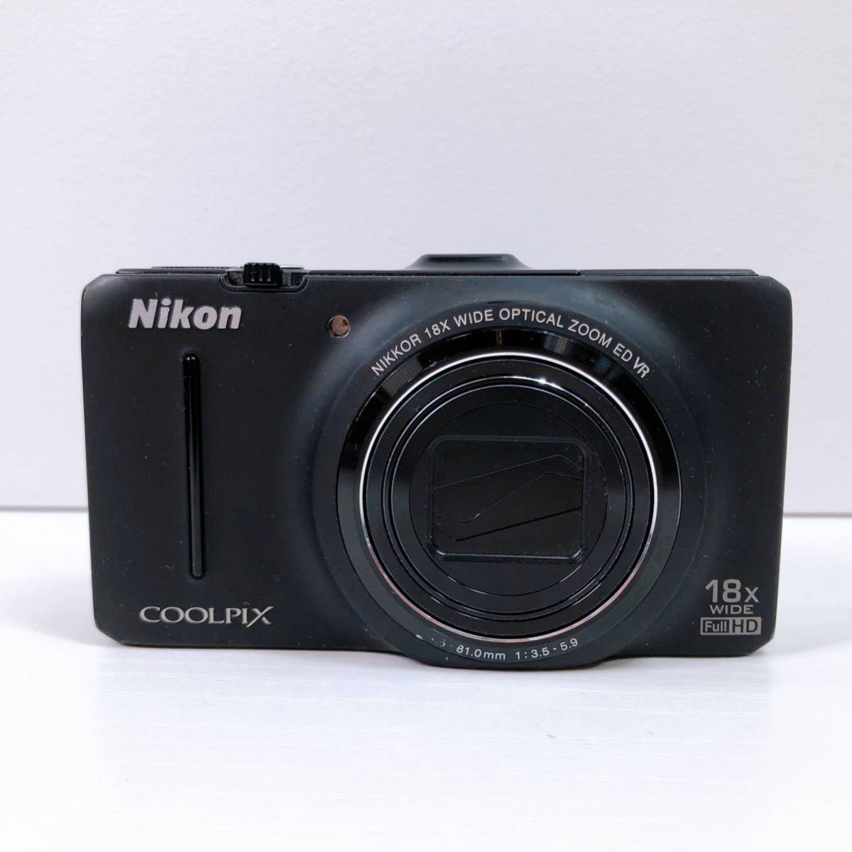 110【中古】Nikon COOLPIX S9300 ブラック ニコン クールピクス コンパクトデジタルカメラ バッテリー付き デジカメ 動作未確認 現状品_画像2