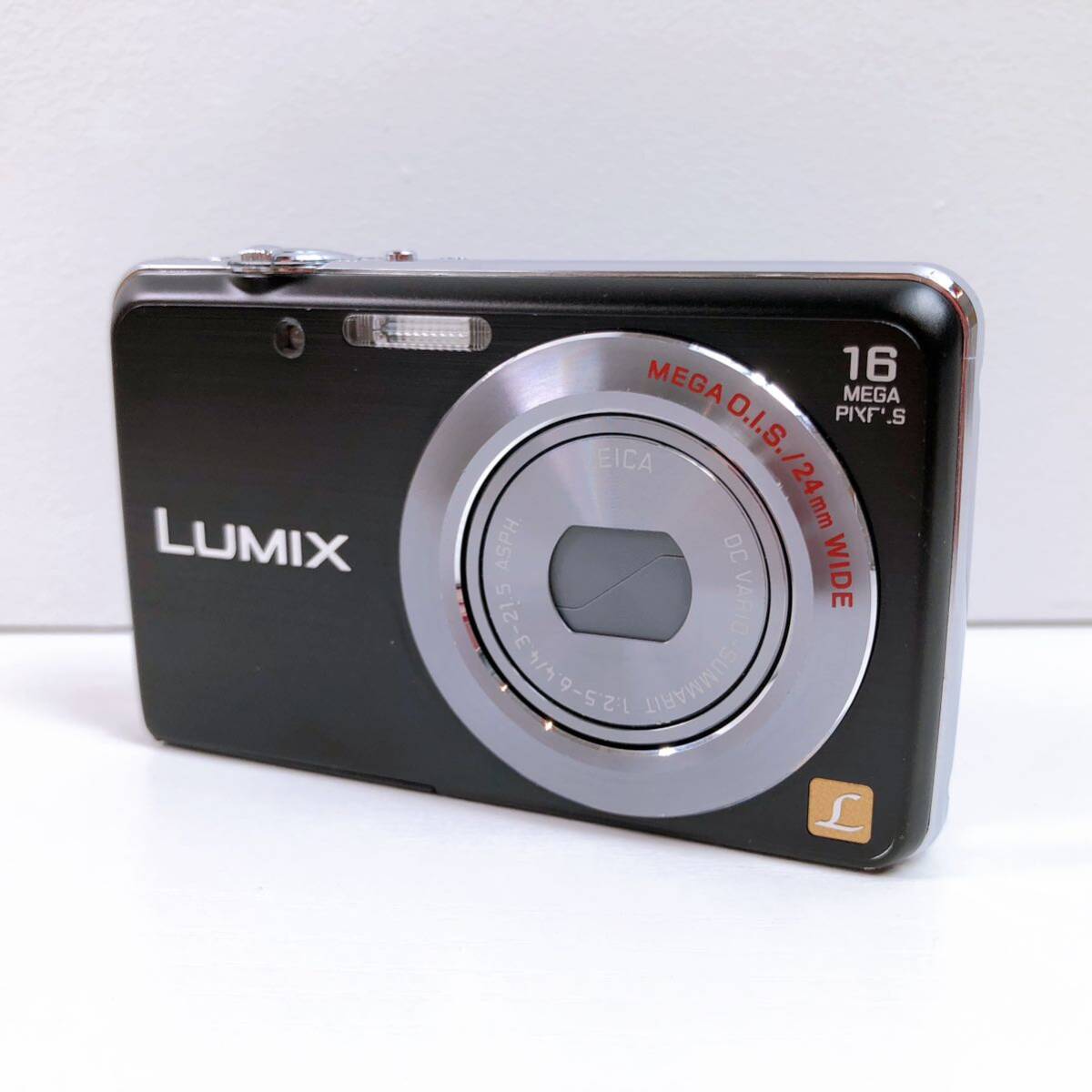 114【中古】Panasonic LUMIX DMC-FH8 パナソニック ルミックス コンパクトデジタルカメラ ブラック バッテリー付き 動作未確認 現状品_画像1