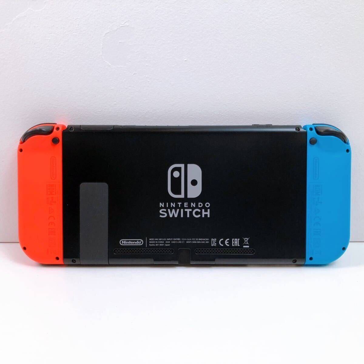 103【中古】Nintendo Switch 本体 HAC-001 ネオンブルー / ネオンレッド ニンテンドースイッチ 任天堂 箱付き 動作確認 初期化済み 現状品の画像3