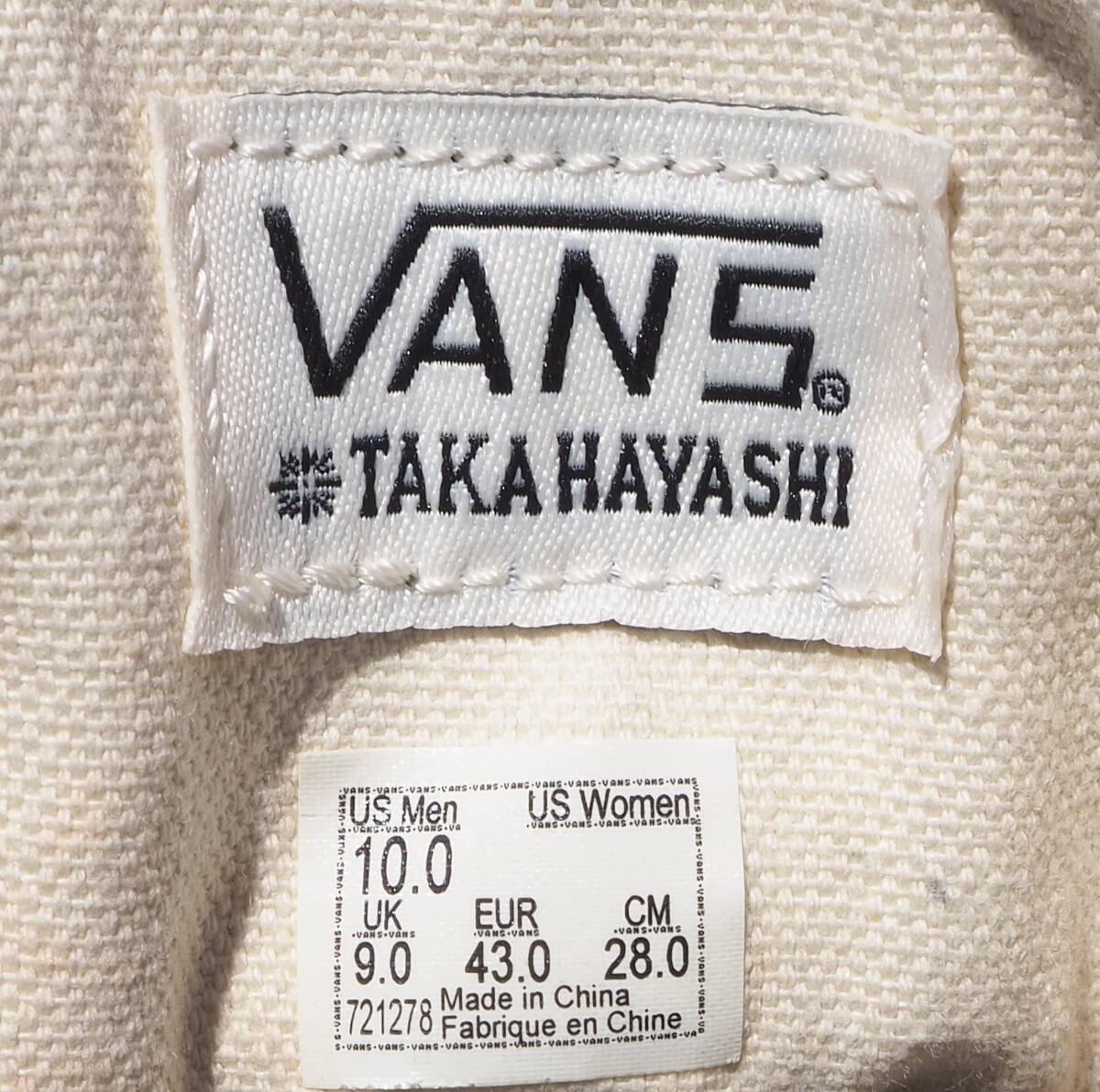 デッド!! 名作!! 新品 US 10 / 28cm VAULT BY VANS CHUKKA 75 LX タカハヤシ チャッカ Taka Hayashi OPTICAL CHECKERBOARD USA企画_画像9