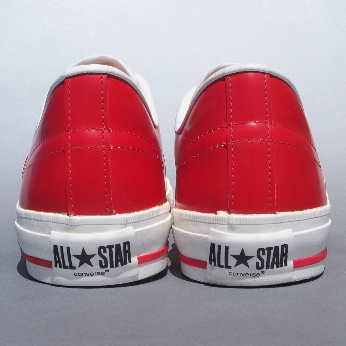 美品!! 90s US 9 1/2 / 28cm 日本製 限定 converse ワンスター 赤 レザー MADE IN JAPAN ONE STAR_画像4