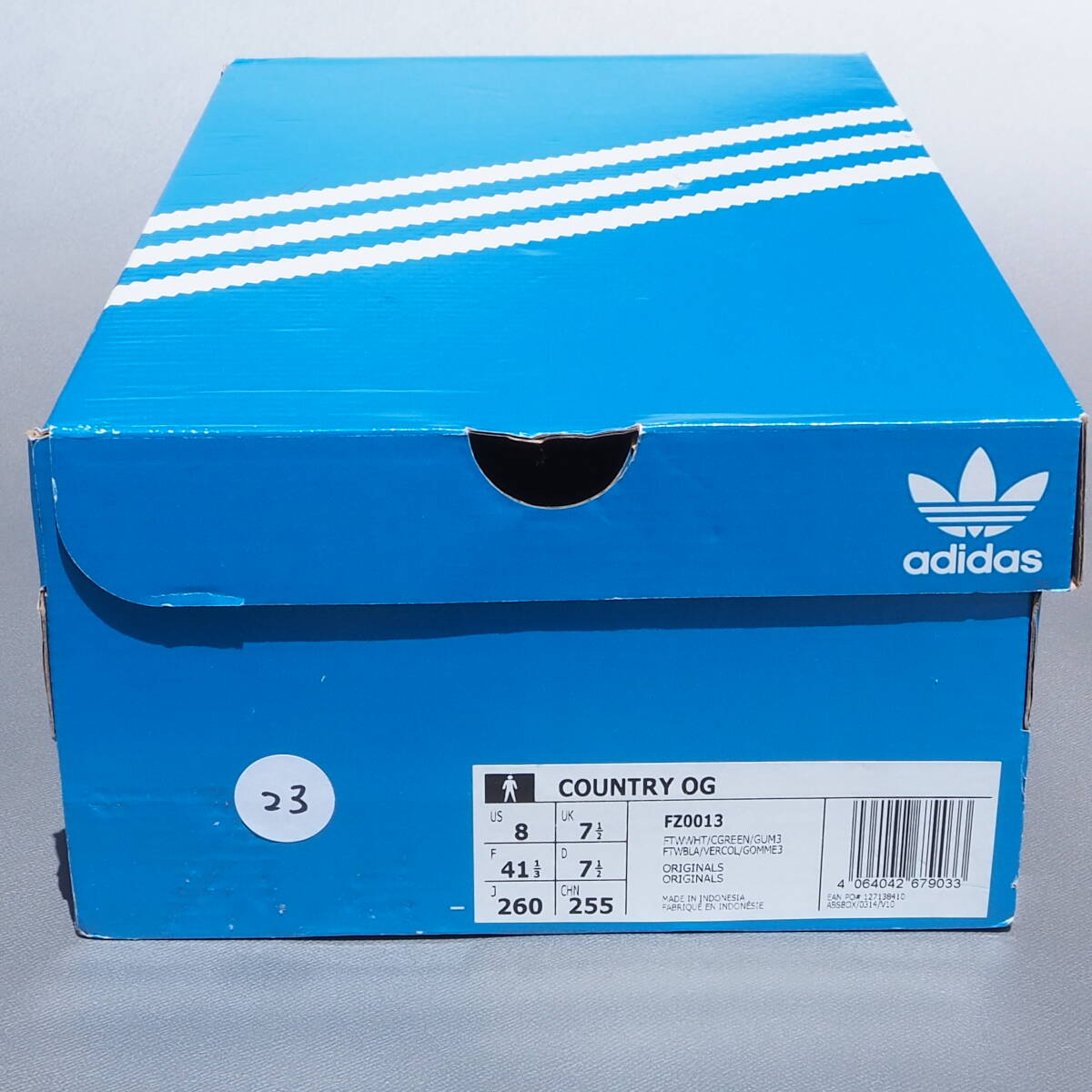 デッド!! 希少!! 新品 US 8 / 26cm 日本企画 21年製 adidas カントリー COUNTRY OG 白ｘ緑 レザー 天然皮革_画像10