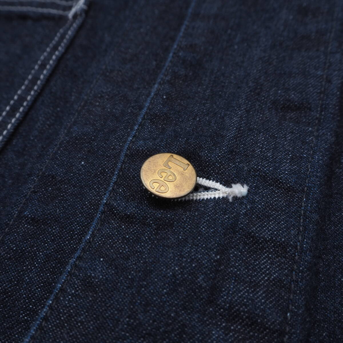 濃紺!! 美品 サイズ40 91-J Lee LM5412 復刻 カバーオール 首振りボタン ビンテージ ヴィンテージ JELT DENIM UNION MADE_画像4