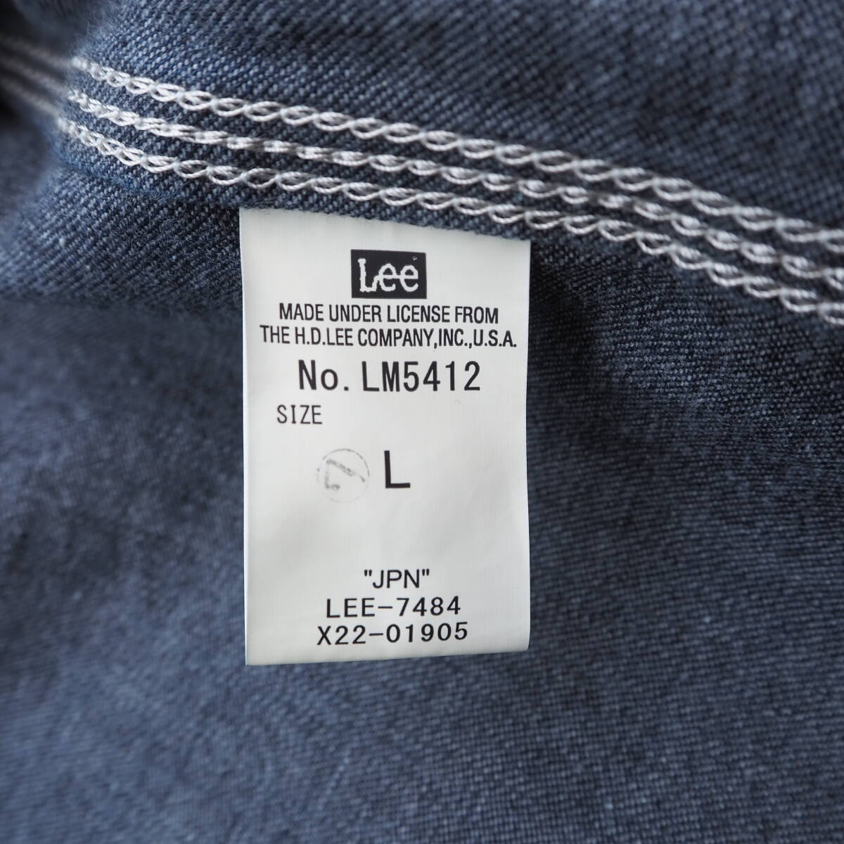 濃紺!! 美品 サイズ40 91-J Lee LM5412 復刻 カバーオール 首振りボタン ビンテージ ヴィンテージ JELT DENIM UNION MADE_画像8