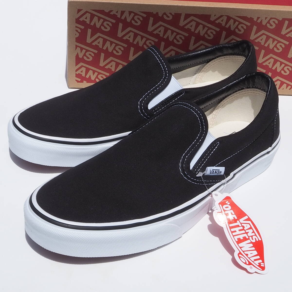 デッド!! 新品 BEAMS購入 US 9 / 27cm VANS Classic SLIP-ON スリッポン 黒キャンバス USA企画_画像2