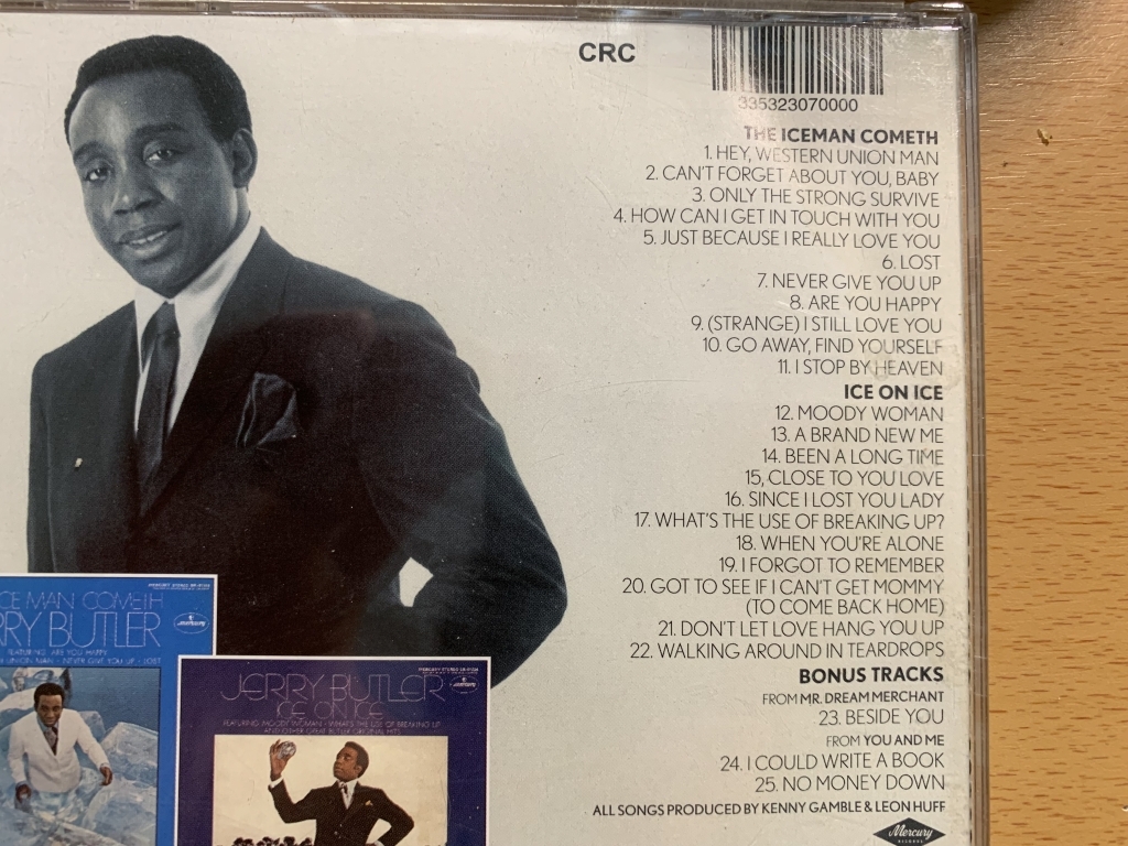 ★☆ Jerry Butler 『The Philadelphia Sessions : The Iceman Cometh / Ice On Ice』☆★_画像2