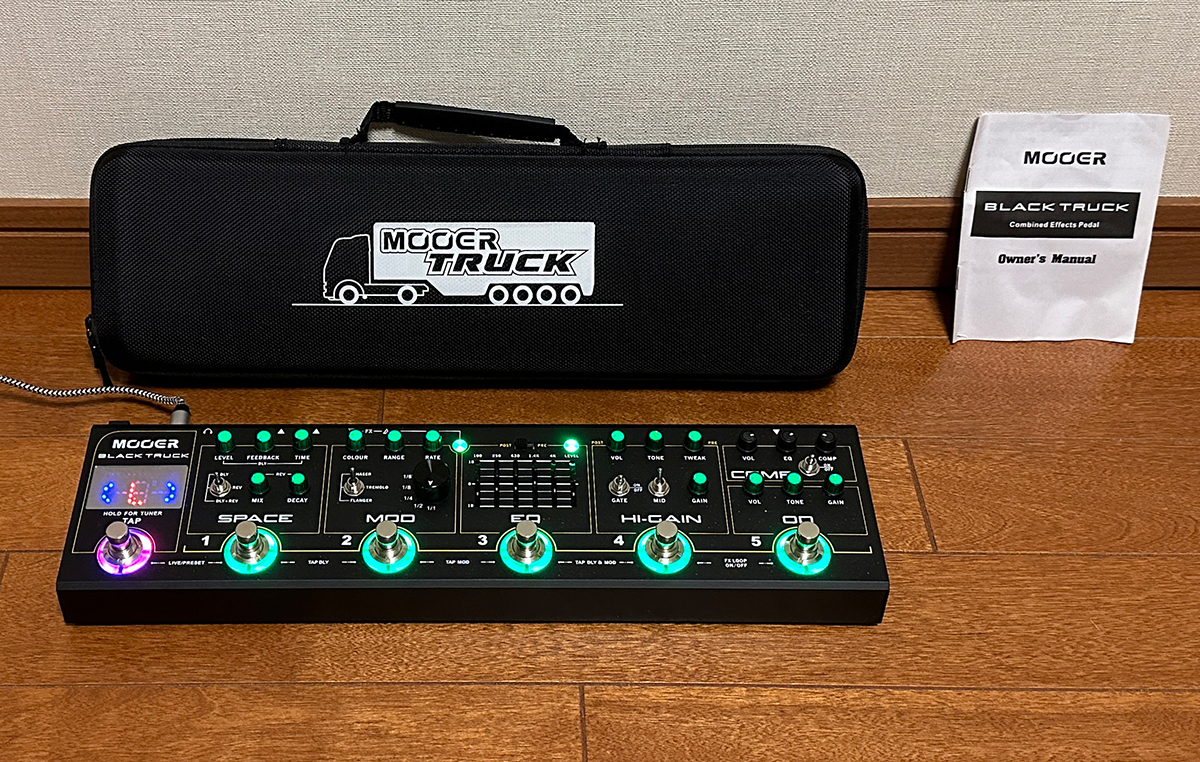 美品中古 MOOER Black Truck マルチエフェクター 専用ケース付きの画像1