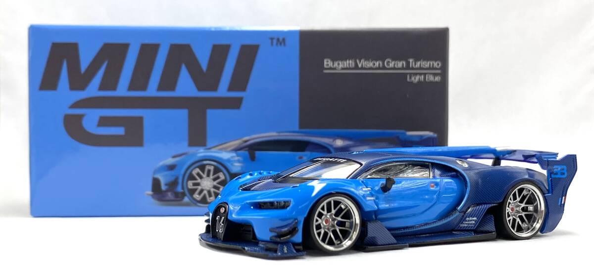 1/64★MINI-GT★ブガッテイ ビジョン グランツーリスモ★アルミ★深リム★スタンス★カスタム★ローダウン★GT7の画像9