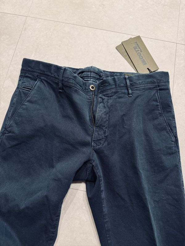 4458】新品4.4万【INCOTEX / インコテックス　32　春夏モデル　TIGHT FIT　定番SLACKS　ストレッチコットンテイラードチノ】ネイビー_画像6