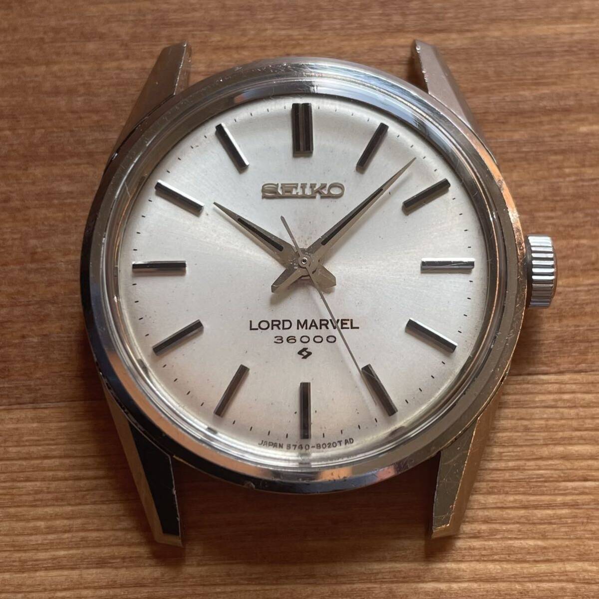 セイコー ロードマーベル 36000 バーインデックス 略字 サンレイ文字盤 稼働品 1967年4月 SEIKO LORD MARVEL 諏訪精工舎 5740-8000 5740C_画像1