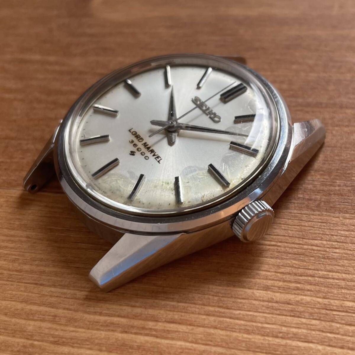 セイコー ロードマーベル 36000 バーインデックス 略字 サンレイ文字盤 稼働品 1967年10月 SEIKO LORD MARVEL 諏訪精工舎 5740-8000 5740Cの画像4