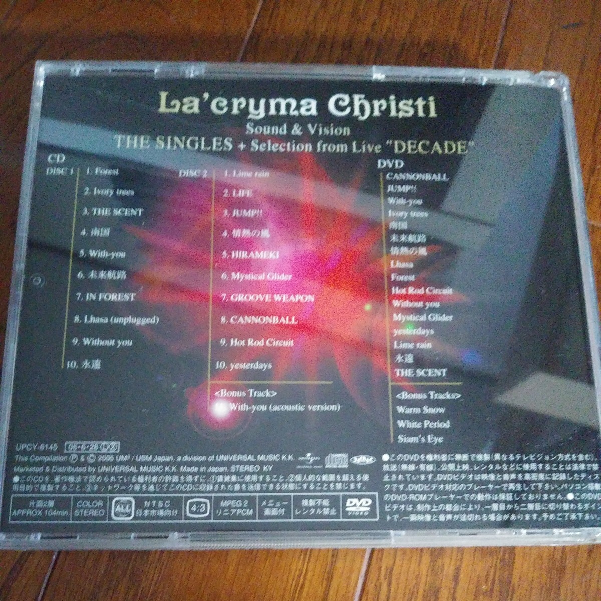 中古邦楽CD La’cryma Christi / Sound ＆ Vision THE SINGLES + Selection from Live “DECADE”　ラクリマ_画像2