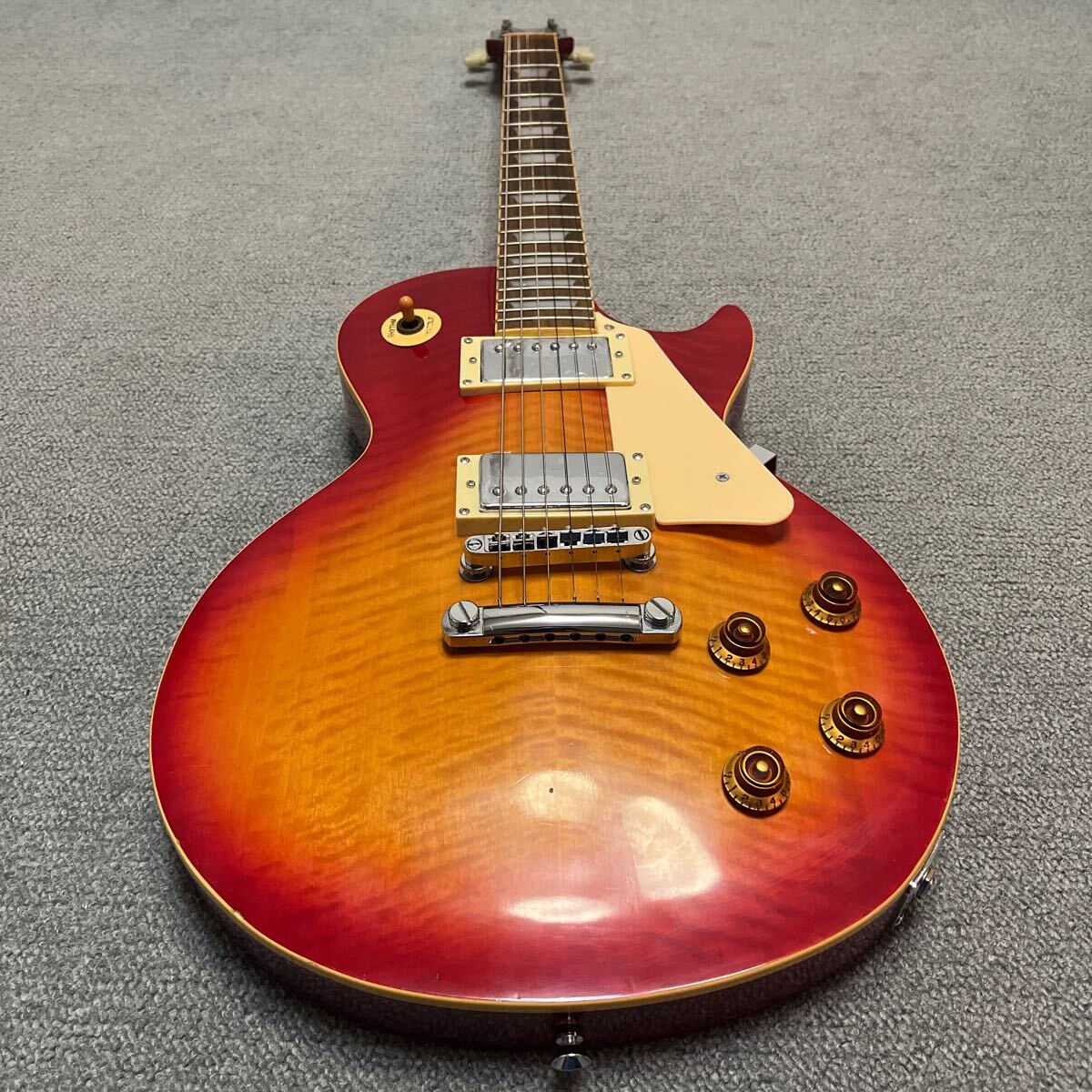 epiphone by Gibson Les Paul standard CS VOS調 エピフォン　ギブソン　レスポール　スタンダード　ジャンク扱い lespaul 虎目_画像4