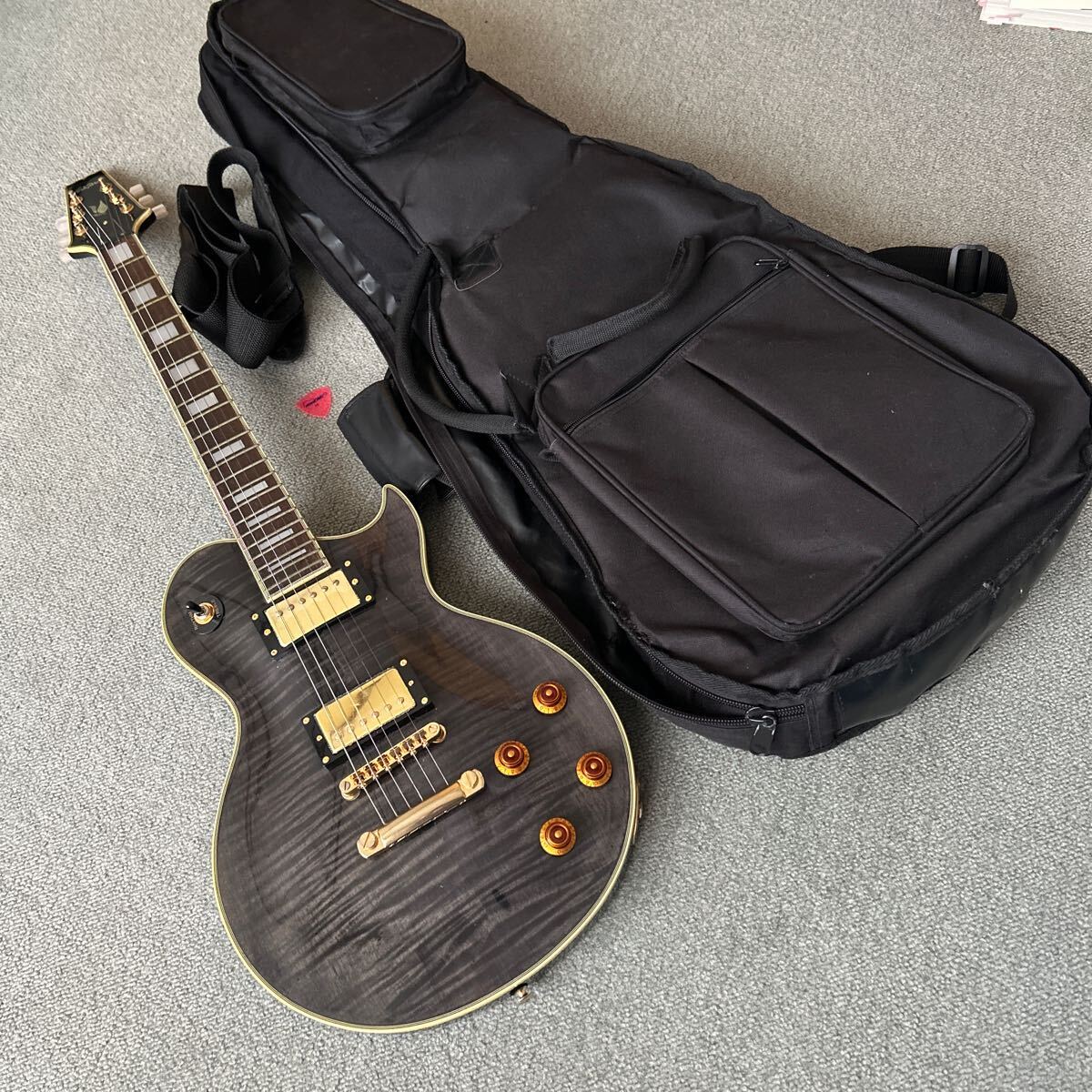 ARIA PRO Ⅱ アリアプロ PE Les Paul アリア　レスポール　タイプ　lespaul ジャンク扱い　ギグケース　ストラップ　_画像1