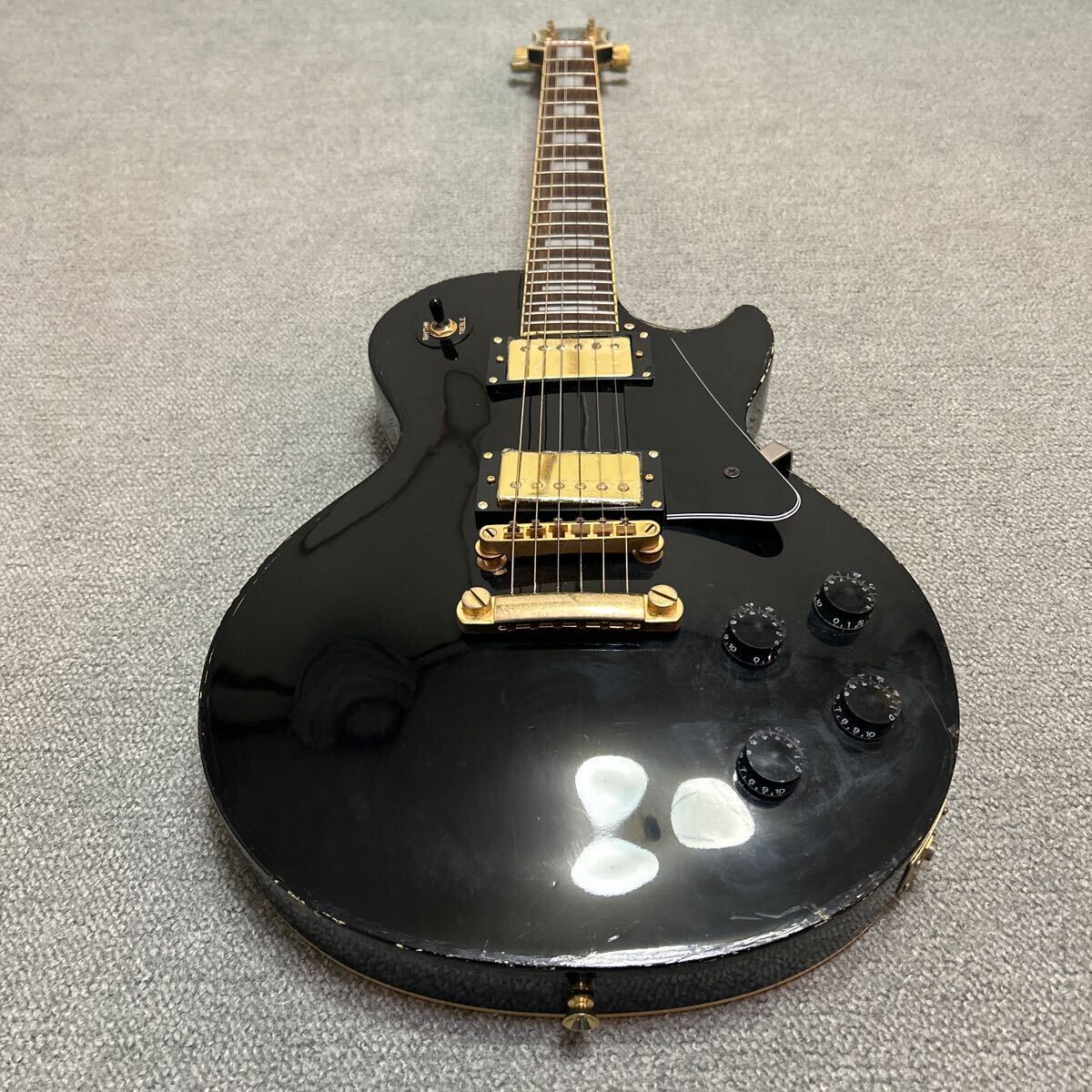 epiphone by Gibson Les Paul custom BLACK BEAUTY エピフォン ギブソン レスポール カスタム ジャンク扱い lespaul -の画像3
