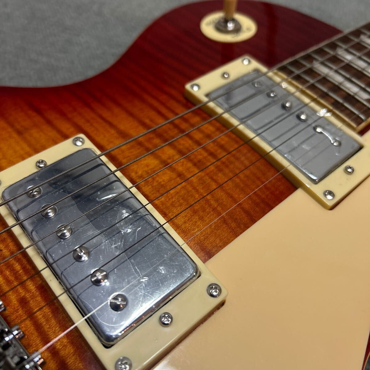 epiphone by Gibson Les Paul standard CS エピフォン ギブソン レスポール スタンダード ジャンク扱い lespaul 虎目 バリ虎の画像3