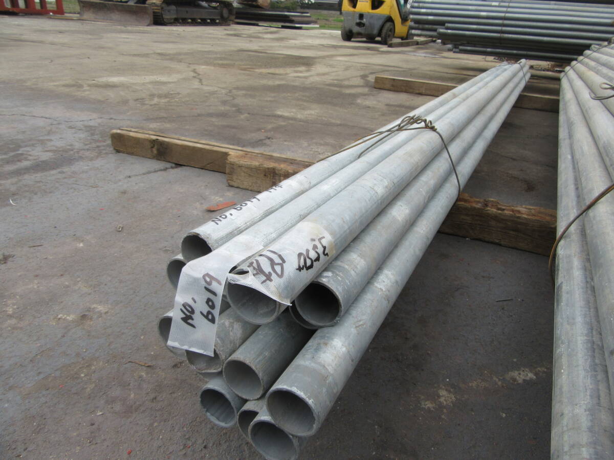  oil .N6019 steel tube pipe length 3500.19ps.@ Fukuoka from 48.6φ 3.5M temporary scaffold circle pipe single tube pipe scaffold used scaffold pipe used garage garage 