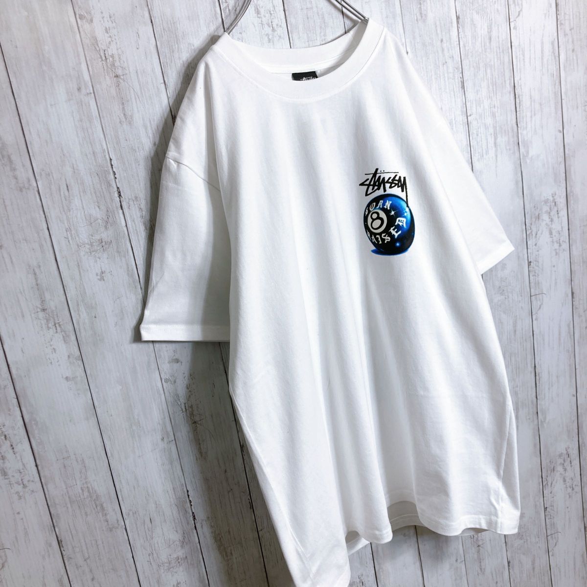 【新品未使用】ステューシー STUSSY 半袖 Tシャツ 8ボール デカロゴ コラボ