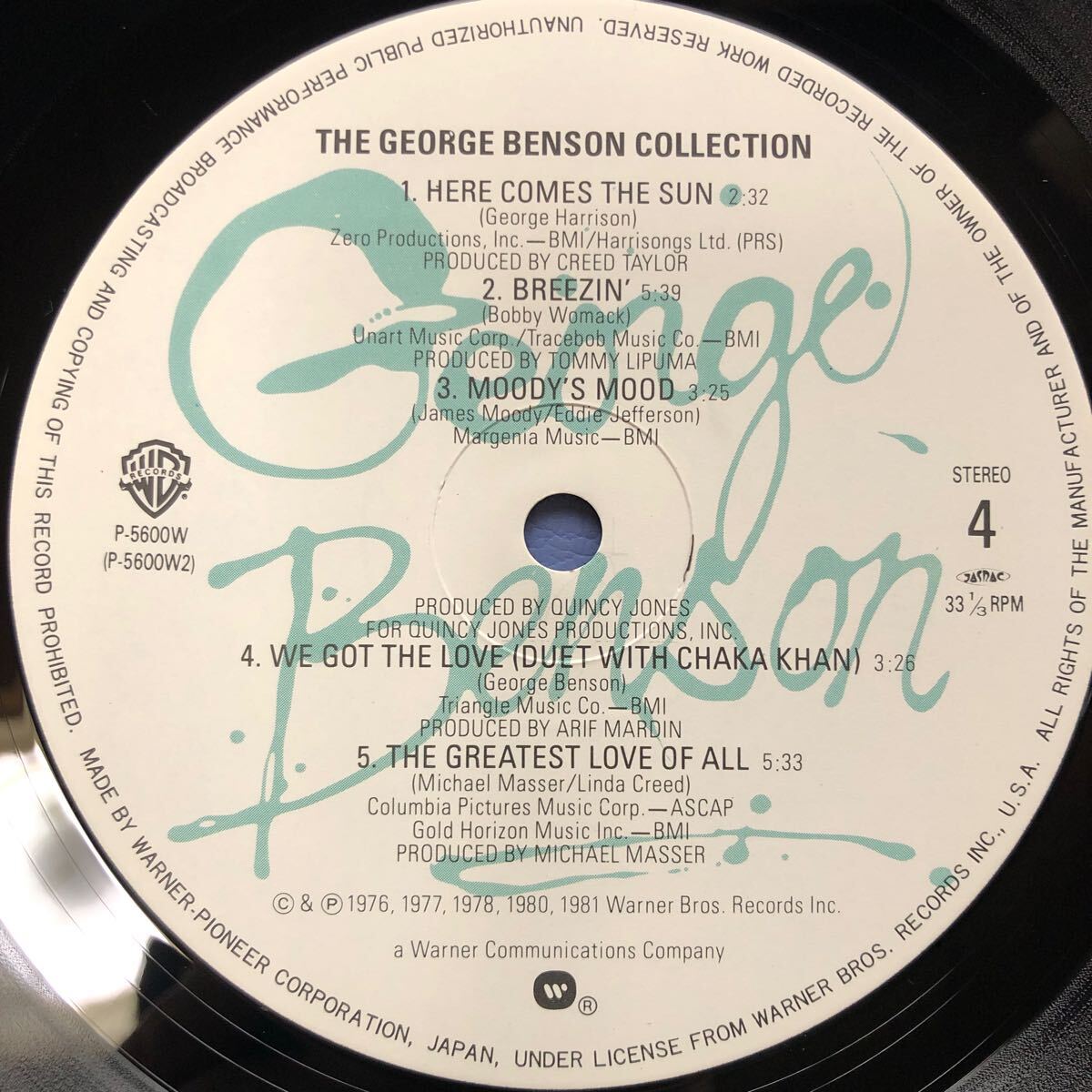二枚組 ジョージ・ベンソン THE GEORGE BENSON COLLECTION 2LP レコード 5点以上落札で送料無料e_画像6