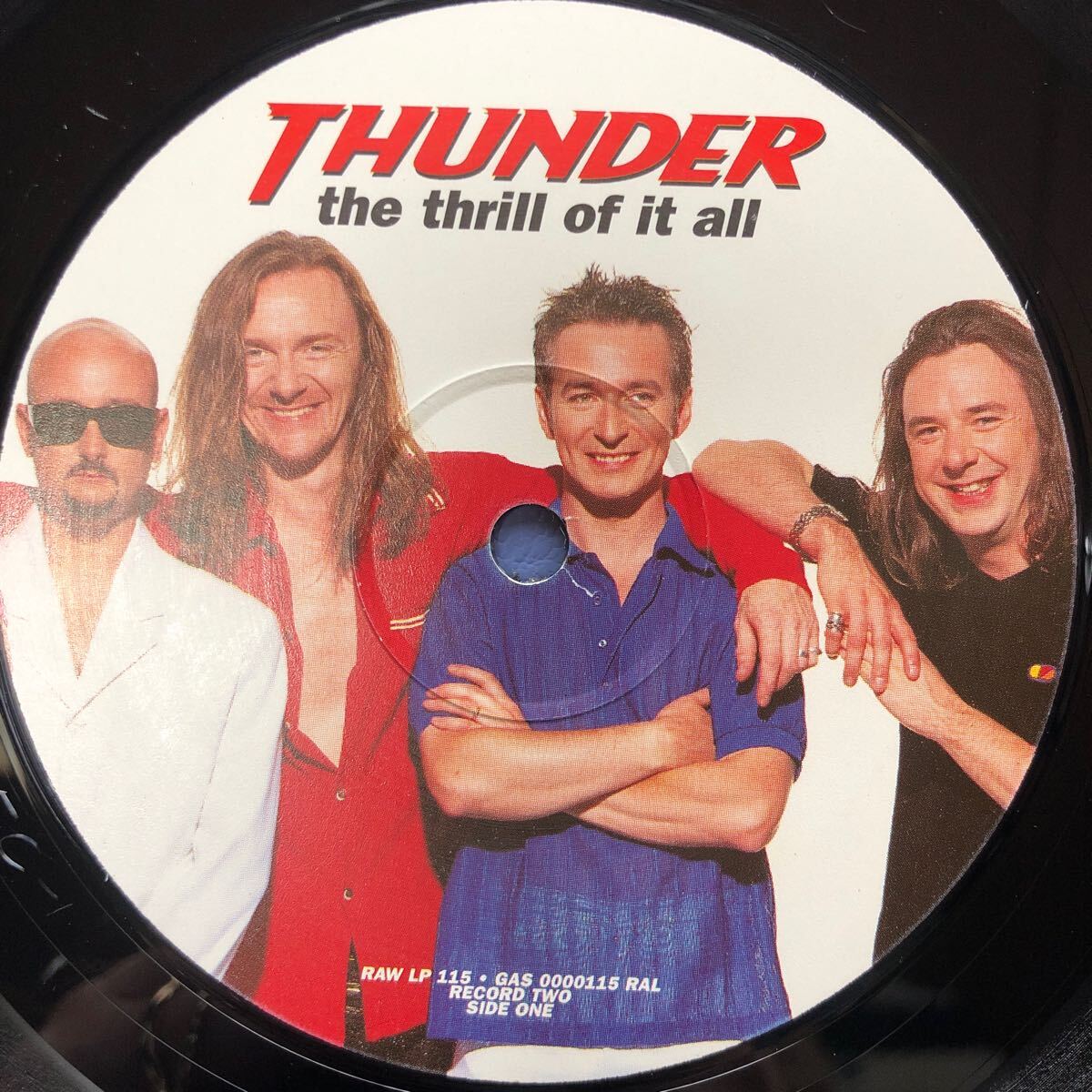 二枚組 THUNDER the thrill of it all 2LP 見開きジャケライナー レコード 5点以上落札で送料無料e_画像5