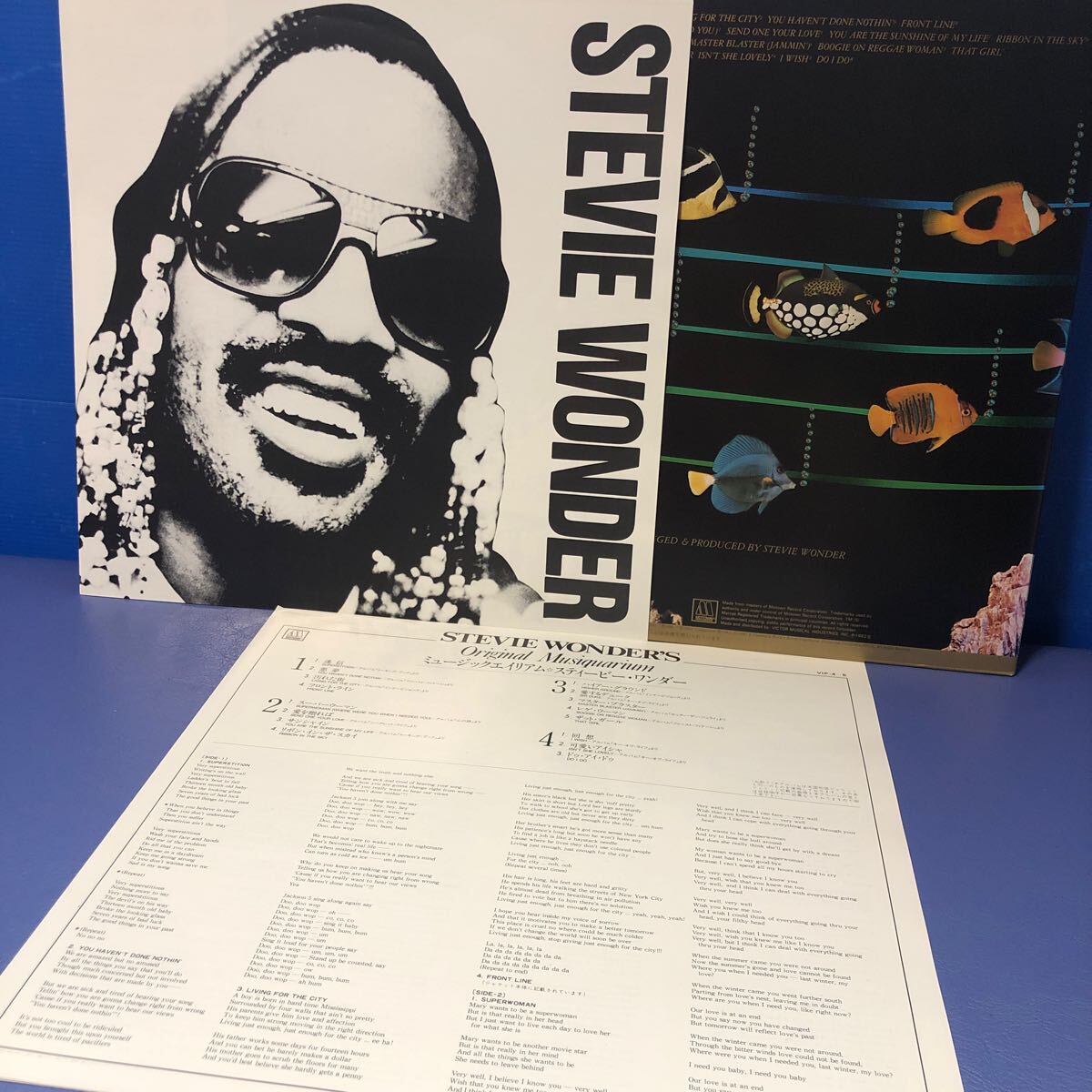 二枚組 スティービー・ワンダー Stevie Wonder’s ORIGINAL MUSIQUARIUM 2LP 見開きジャケット レコード 5点以上落札で送料e_画像3