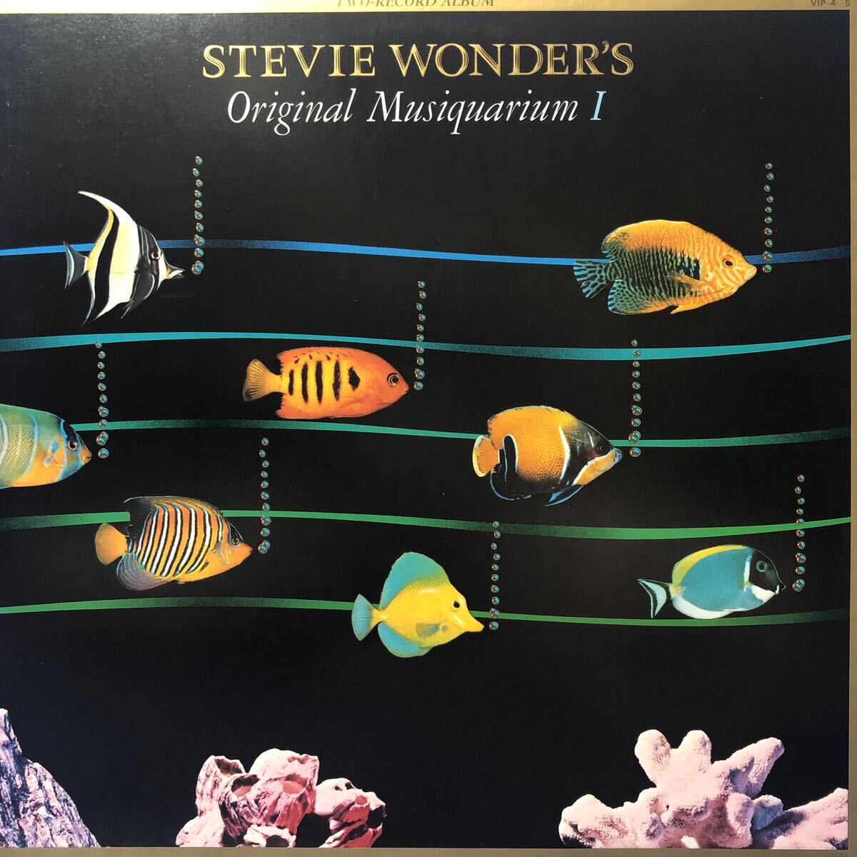 二枚組 スティービー・ワンダー Stevie Wonder’s ORIGINAL MUSIQUARIUM 2LP 見開きジャケット レコード 5点以上落札で送料e_画像1