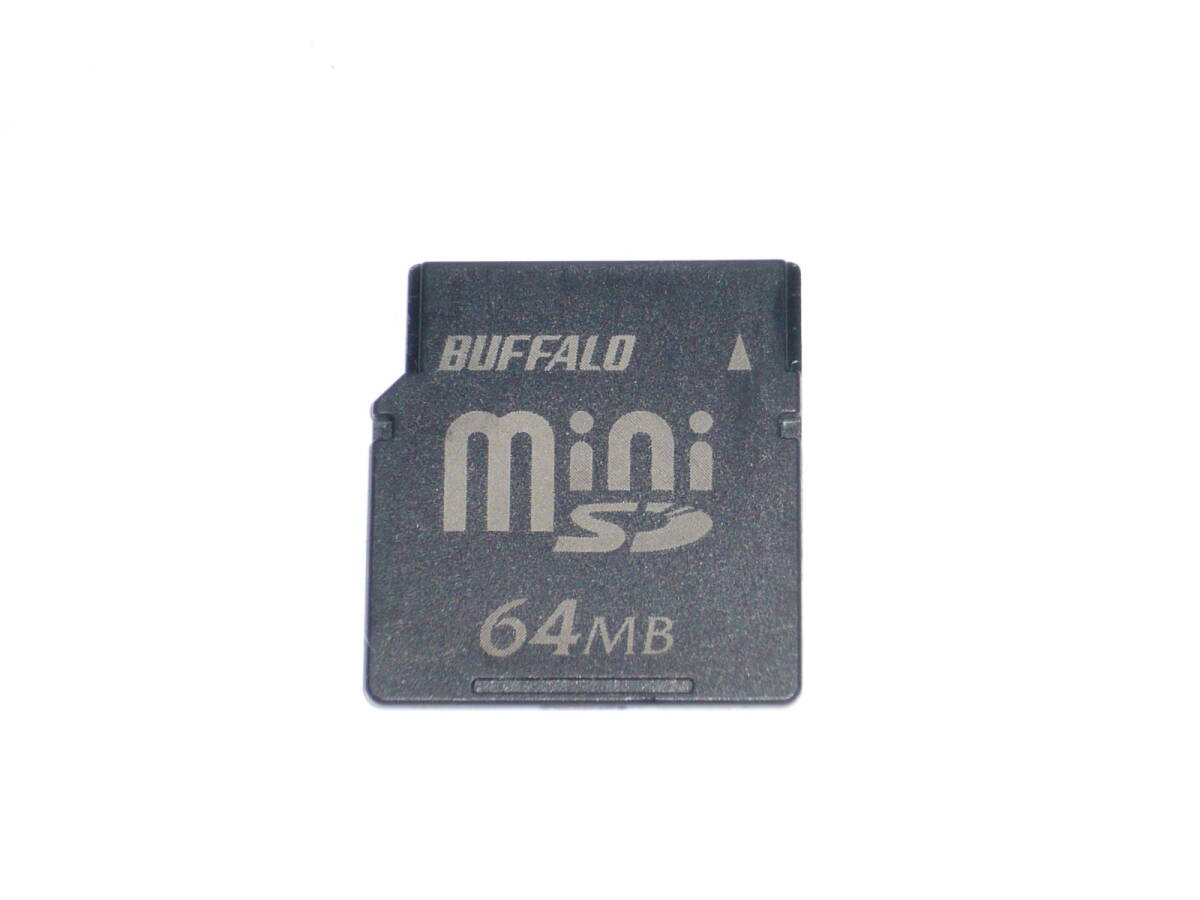 動作保証！BUFFALO miniSDカード 64MB　安心の日本製_画像1