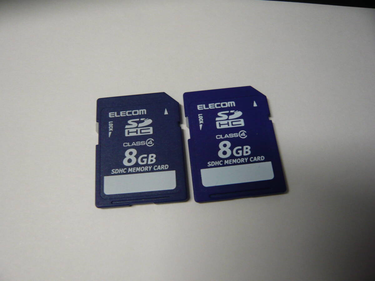 動作保証！ELECOM SDHCカード 8GB クラス④ 2枚セット_画像1